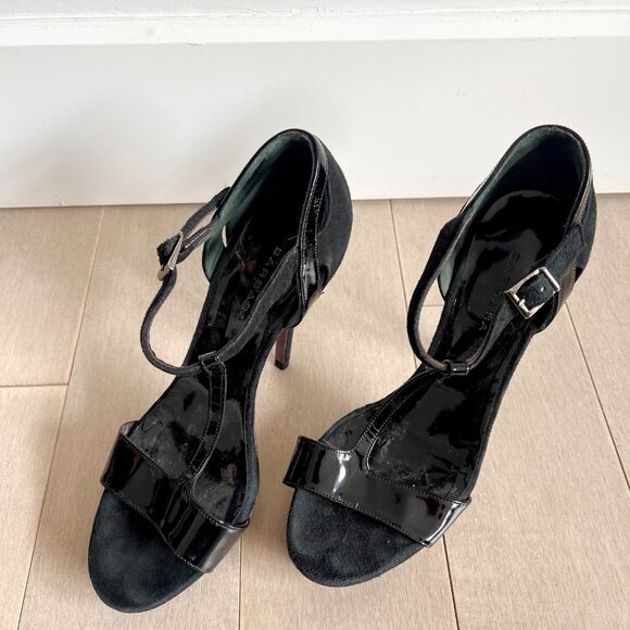 Barbara Bui Black Pumps w/ Purple Iridescent Soles - Picture 2 of 6